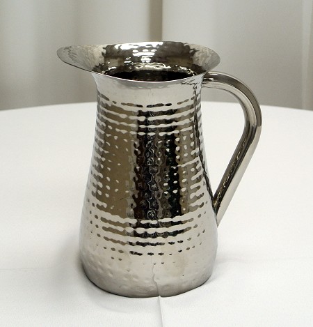 Pitcher, Hammered Stainless Steel