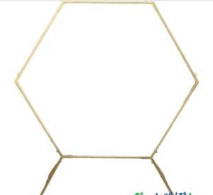 Archway, Hexagon, Gold 6′ x 6′