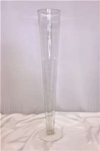 Clear Glass Trumpet Vase 28″