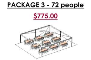 Tent Package #3 – 72 People