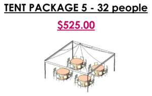 Tent Package #5 – 32 People