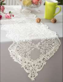 Ivory 13″x108″ Floral Lace Runner